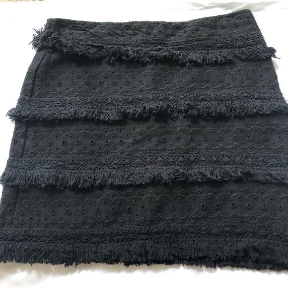 Anthropologie HD in Paris Tiered Fringe Skirt - Picture 4 of 8